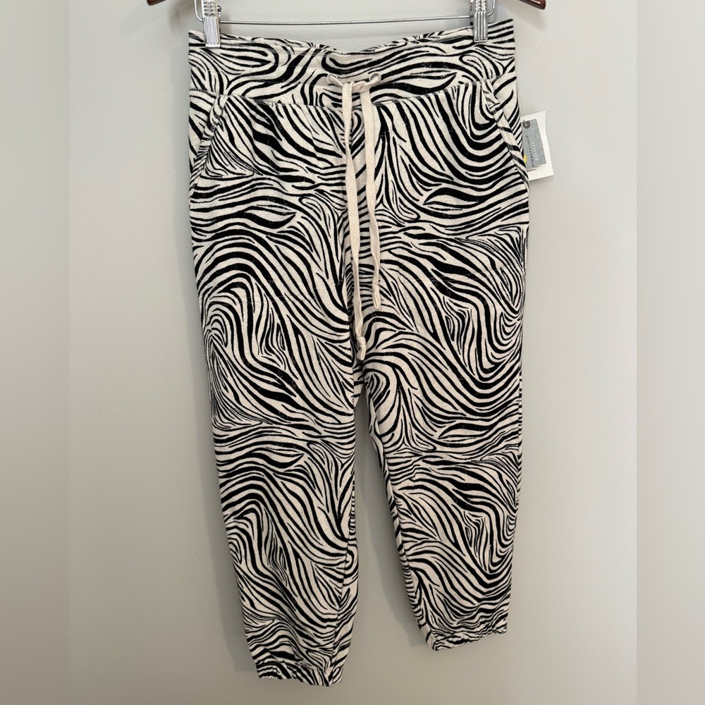 Anthropologie Petites Daily Practice Zebra Drawstring Pants